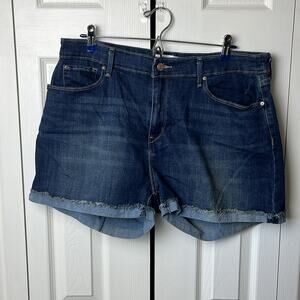 Signature by Levi Strauss High Rise Shorts Dark Blue 34